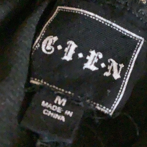 Cien Size Medium Black Satin 2Pc Pant Set With Geometric Elastic Waist. Preloved - Picture 8 of 8